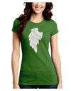 Single Left Angel Wing Design - Couples Juniors Crew Dark T-Shirt-T-Shirts Juniors Tops-TooLoud-Kiwi-Green-Juniors Fitted X-Small-Davson Sales