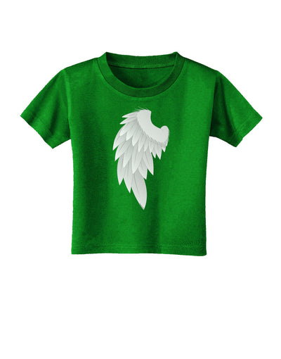 Single Left Angel Wing Design - Couples Toddler T-Shirt Dark-Toddler T-Shirt-TooLoud-Clover-Green-2T-Davson Sales