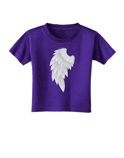 Single Left Angel Wing Design - Couples Toddler T-Shirt Dark-Toddler T-Shirt-TooLoud-Purple-2T-Davson Sales