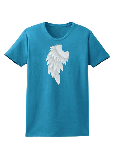 Single Left Angel Wing Design - Couples Womens Dark T-Shirt-Womens T-Shirt-TooLoud-Turquoise-X-Small-Davson Sales