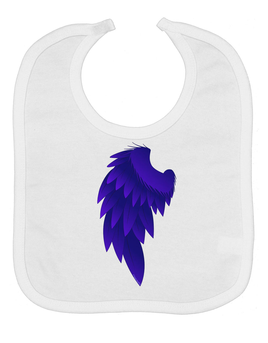 Single Left Dark Angel Wing Design - Couples Baby Bib