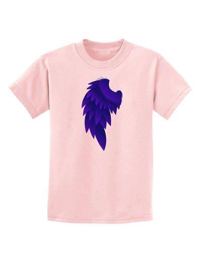 Single Left Dark Angel Wing Design - Couples Childrens T-Shirt-Childrens T-Shirt-TooLoud-PalePink-X-Small-Davson Sales