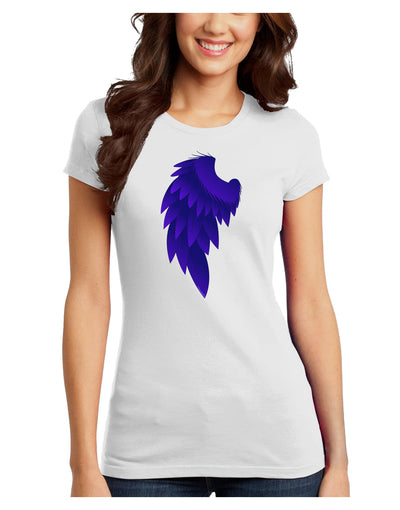 Single Left Dark Angel Wing Design - Couples Juniors T-Shirt-Womens Juniors T-Shirt-TooLoud-White-Juniors Fitted X-Small-Davson Sales