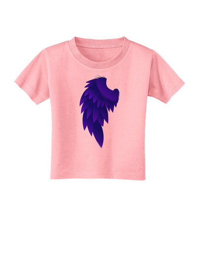 Single Left Dark Angel Wing Design - Couples Toddler T-Shirt-Toddler T-Shirt-TooLoud-Candy-Pink-2T-Davson Sales