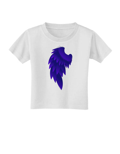 Single Left Dark Angel Wing Design - Couples Toddler T-Shirt-Toddler T-Shirt-TooLoud-White-2T-Davson Sales