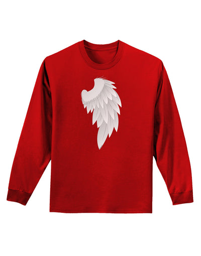 Single Right Angel Wing Design - Couples Adult Long Sleeve Dark T-Shirt-TooLoud-Red-Small-Davson Sales