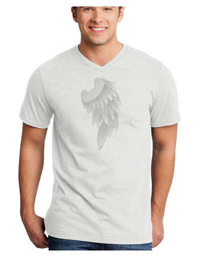 Single Right Angel Wing Design - Couples Adult V-Neck T-shirt-Mens V-Neck T-Shirt-TooLoud-White-Small-Davson Sales