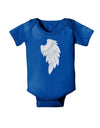 Single Right Angel Wing Design - Couples Baby Romper Bodysuit Dark-Baby Romper-TooLoud-Royal-Blue-06-Months-Davson Sales