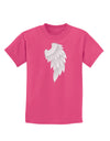 Single Right Angel Wing Design - Couples Childrens Dark T-Shirt-Childrens T-Shirt-TooLoud-Sangria-X-Small-Davson Sales