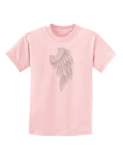 Single Right Angel Wing Design - Couples Childrens T-Shirt-Childrens T-Shirt-TooLoud-PalePink-X-Small-Davson Sales