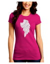 Single Right Angel Wing Design - Couples Juniors Crew Dark T-Shirt-T-Shirts Juniors Tops-TooLoud-Hot-Pink-Juniors Fitted Small-Davson Sales