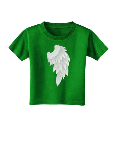 Single Right Angel Wing Design - Couples Toddler T-Shirt Dark-Toddler T-Shirt-TooLoud-Clover-Green-2T-Davson Sales