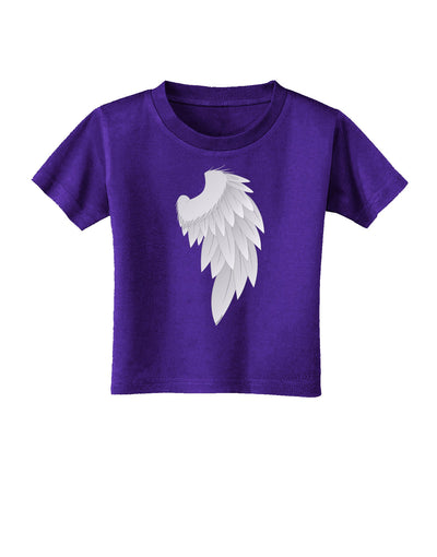 Single Right Angel Wing Design - Couples Toddler T-Shirt Dark-Toddler T-Shirt-TooLoud-Purple-2T-Davson Sales
