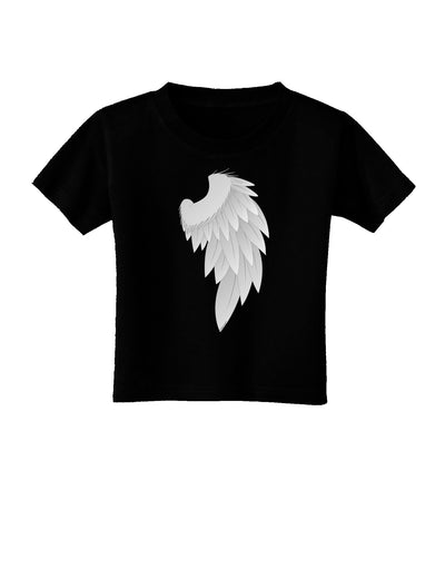 Single Right Angel Wing Design - Couples Toddler T-Shirt Dark-Toddler T-Shirt-TooLoud-Black-2T-Davson Sales