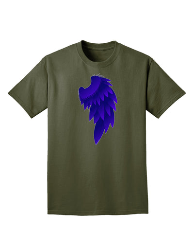 Single Right Dark Angel Wing Design - Couples Adult Dark T-Shirt-Mens T-Shirt-TooLoud-Military-Green-Small-Davson Sales