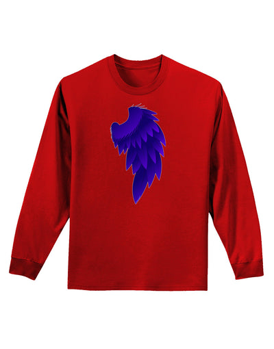 Single Right Dark Angel Wing Design - Couples Adult Long Sleeve Dark T-Shirt-TooLoud-Red-Small-Davson Sales