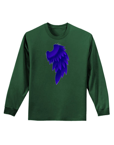 Single Right Dark Angel Wing Design - Couples Adult Long Sleeve Dark T-Shirt-TooLoud-Dark-Green-Small-Davson Sales