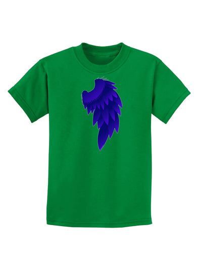 Single Right Dark Angel Wing Design - Couples Childrens Dark T-Shirt-Childrens T-Shirt-TooLoud-Kelly-Green-X-Small-Davson Sales