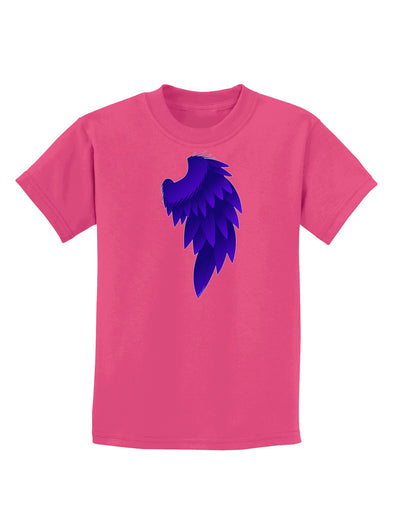 Single Right Dark Angel Wing Design - Couples Childrens Dark T-Shirt-Childrens T-Shirt-TooLoud-Sangria-X-Small-Davson Sales