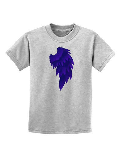 Single Right Dark Angel Wing Design - Couples Childrens T-Shirt-Childrens T-Shirt-TooLoud-AshGray-X-Small-Davson Sales