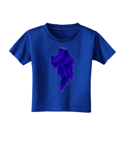 Single Right Dark Angel Wing Design - Couples Toddler T-Shirt Dark-Toddler T-Shirt-TooLoud-Royal-Blue-2T-Davson Sales