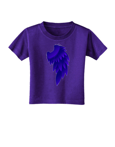 Single Right Dark Angel Wing Design - Couples Toddler T-Shirt Dark-Toddler T-Shirt-TooLoud-Purple-2T-Davson Sales