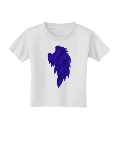 Single Right Dark Angel Wing Design - Couples Toddler T-Shirt-Toddler T-Shirt-TooLoud-White-2T-Davson Sales