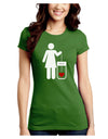 Single and Happy - Single Woman Juniors Crew Dark T-Shirt by TooLoud-T-Shirts Juniors Tops-TooLoud-Kiwi-Green-Juniors Fitted X-Small-Davson Sales