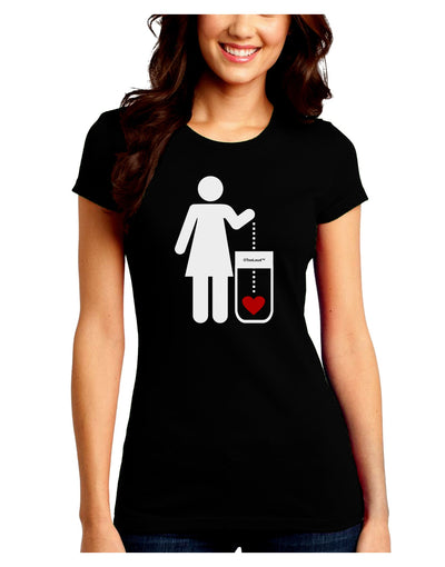 Single and Happy - Single Woman Juniors Crew Dark T-Shirt by TooLoud-T-Shirts Juniors Tops-TooLoud-Black-Juniors Fitted Small-Davson Sales