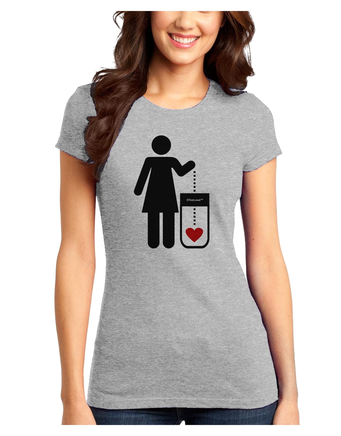 Single and Happy - Single Woman Juniors T-Shirt by TooLoud-Womens Juniors T-Shirt-TooLoud-Ash-Gray-Juniors Fitted X-Small-Davson Sales