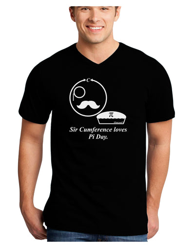 Sir Cumference Loves Pi Day Adult Dark V-Neck T-Shirt-TooLoud-Black-Small-Davson Sales