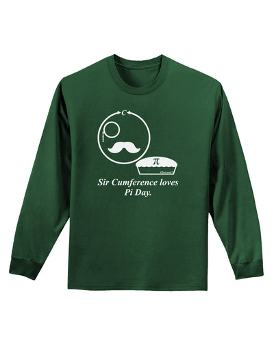 Sir Cumference Loves Pi Day Adult Long Sleeve Dark T-Shirt-TooLoud-Dark-Green-Small-Davson Sales