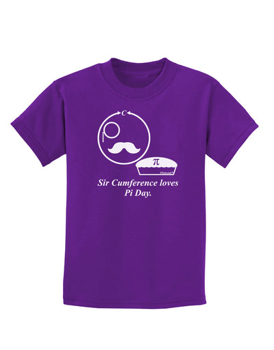 Sir Cumference Loves Pi Day Childrens Dark T-Shirt-Childrens T-Shirt-TooLoud-Purple-X-Small-Davson Sales