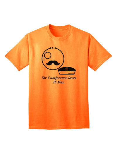 Sir Cumference Loves Pi Day - Premium Adult T-Shirt for Math Enthusiasts-Mens T-shirts-TooLoud-Neon-Orange-Small-Davson Sales