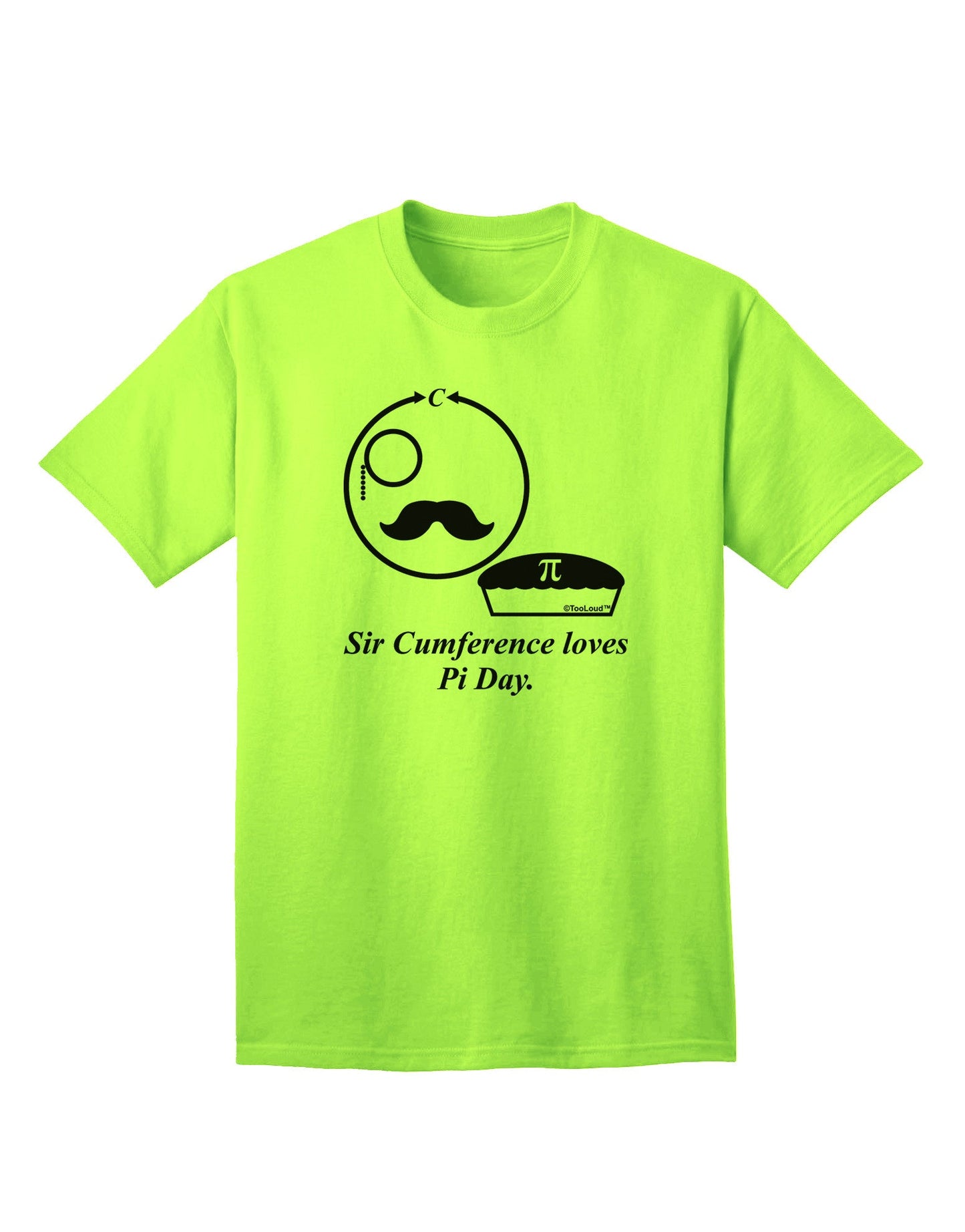 Sir Cumference Loves Pi Day - Premium Adult T-Shirt for Math Enthusiasts-Mens T-shirts-TooLoud-Neon-Green-Small-Davson Sales
