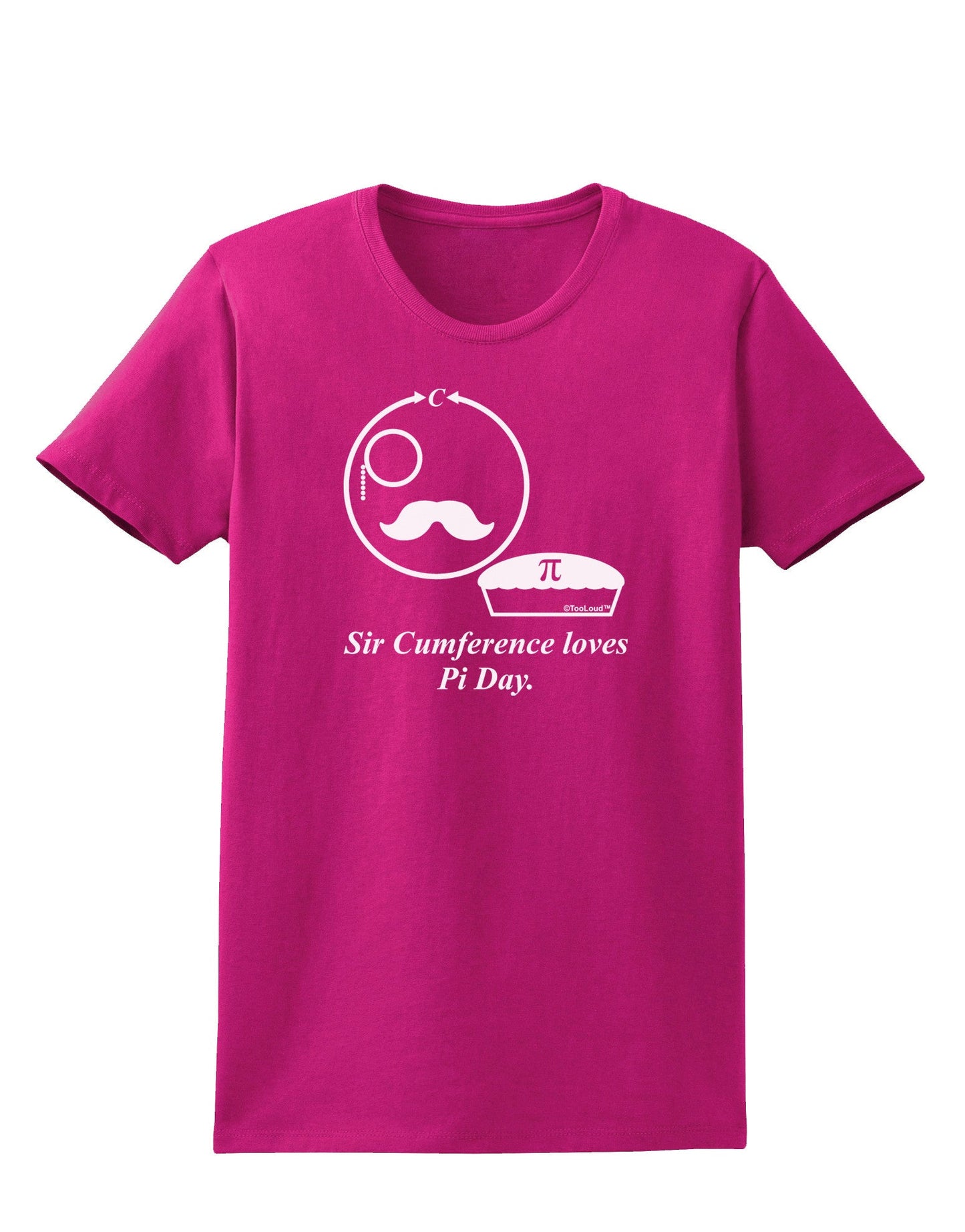 Sir Cumference Loves Pi Day Womens Dark T-Shirt-TooLoud-Hot-Pink-Small-Davson Sales