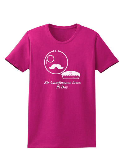 Sir Cumference Loves Pi Day Womens Dark T-Shirt-TooLoud-Hot-Pink-Small-Davson Sales