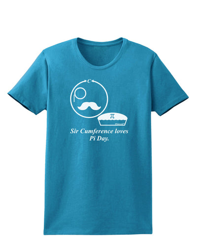 Sir Cumference Loves Pi Day Womens Dark T-Shirt-TooLoud-Turquoise-X-Small-Davson Sales