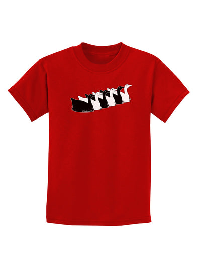 Six Geese A laying Childrens Dark T-Shirt-Childrens T-Shirt-TooLoud-Red-X-Small-Davson Sales