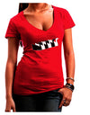 Six Geese A laying Juniors V-Neck Dark T-Shirt-Womens V-Neck T-Shirts-TooLoud-Red-Juniors Fitted Small-Davson Sales