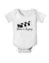 Six Geese A laying Text Baby Romper Bodysuit-Baby Romper-TooLoud-White-06-Months-Davson Sales