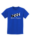 Six Geese A laying Text Childrens Dark T-Shirt-Childrens T-Shirt-TooLoud-Royal-Blue-X-Small-Davson Sales