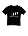 Six Geese A laying Text Toddler T-Shirt Dark-Toddler T-Shirt-TooLoud-Black-2T-Davson Sales