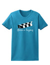 Six Geese A laying Text Womens Dark T-Shirt-TooLoud-Turquoise-X-Small-Davson Sales