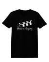 Six Geese A laying Text Womens Dark T-Shirt-TooLoud-Black-X-Small-Davson Sales