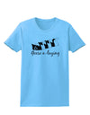 Six Geese A laying Text Womens T-Shirt-Womens T-Shirt-TooLoud-Aquatic-Blue-X-Small-Davson Sales