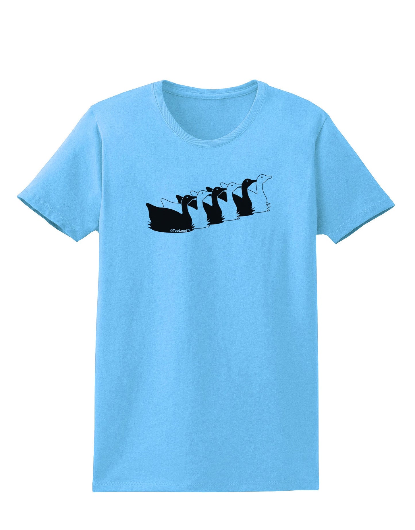 Six Geese A laying Womens T-Shirt-Womens T-Shirt-TooLoud-Aquatic-Blue-X-Small-Davson Sales
