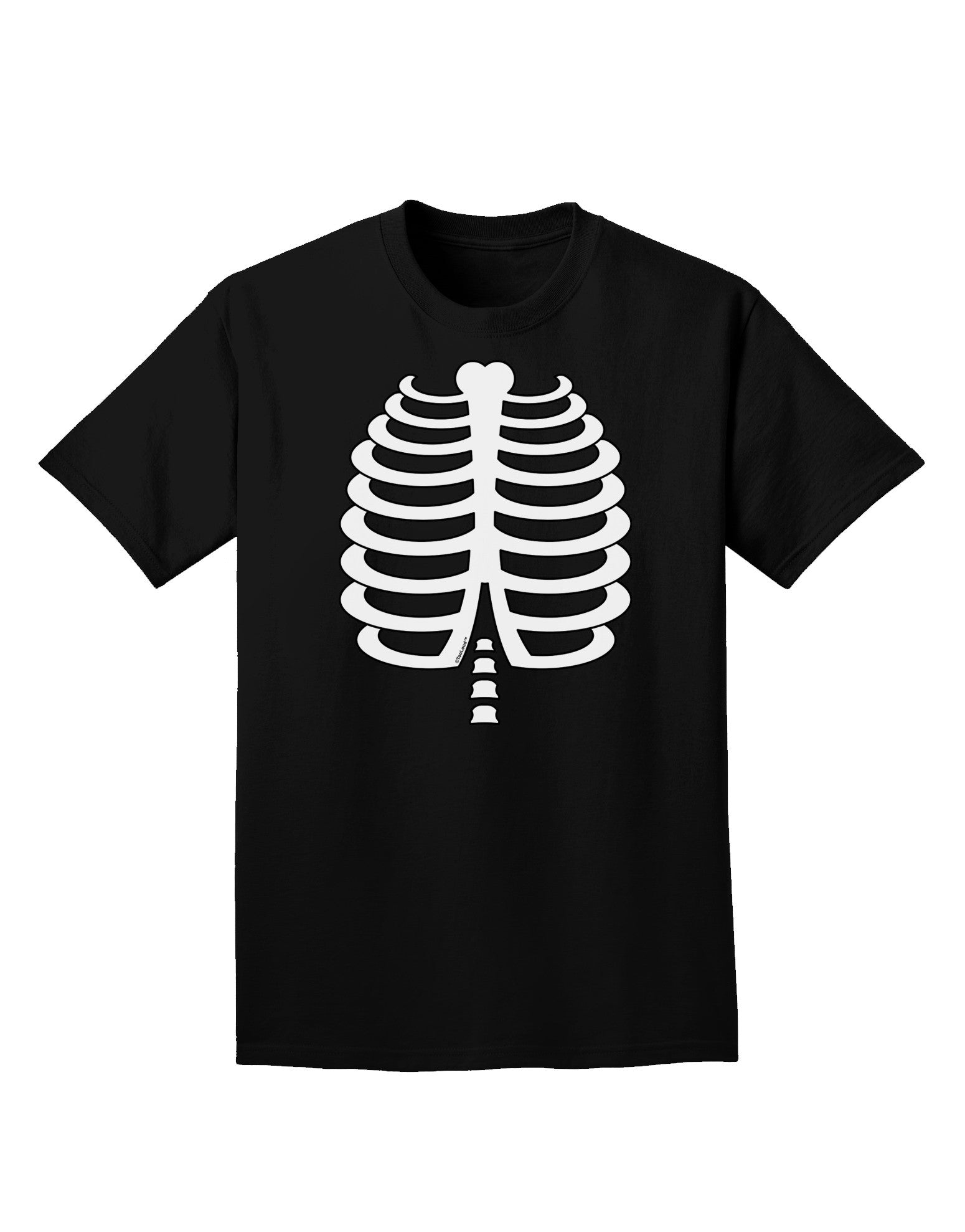 Skeleton Ribcage Halloween Adult Dark T-Shirt-Mens T-Shirt-TooLoud-Black-Small-Davson Sales
