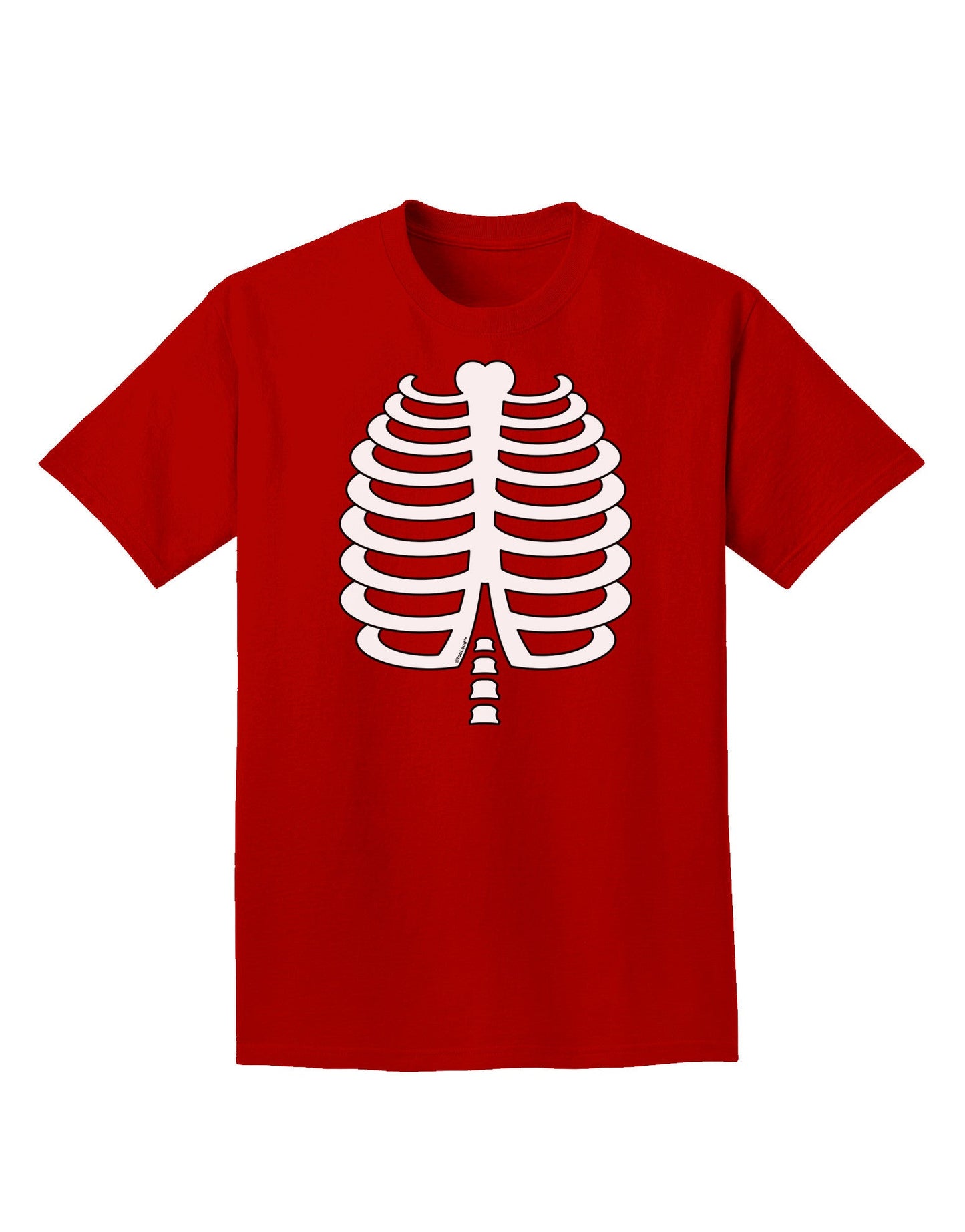 Skeleton Ribcage Halloween Adult Dark T-Shirt-Mens T-Shirt-TooLoud-Red-Small-Davson Sales