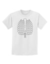 Skeleton Ribcage Halloween Childrens T-Shirt-Childrens T-Shirt-TooLoud-White-X-Small-Davson Sales